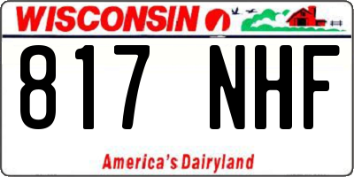 WI license plate 817NHF