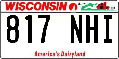 WI license plate 817NHI
