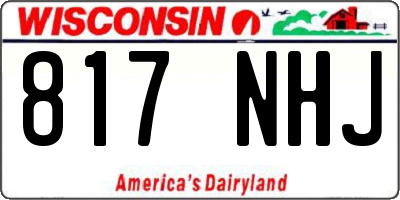 WI license plate 817NHJ