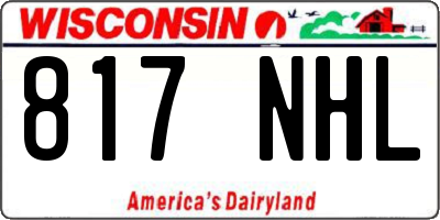 WI license plate 817NHL