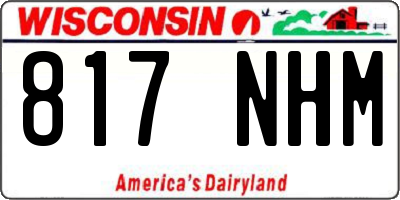 WI license plate 817NHM