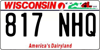 WI license plate 817NHQ