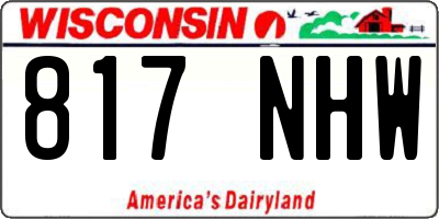 WI license plate 817NHW