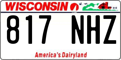 WI license plate 817NHZ