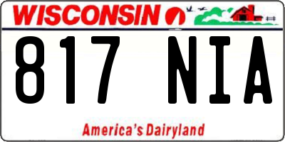 WI license plate 817NIA