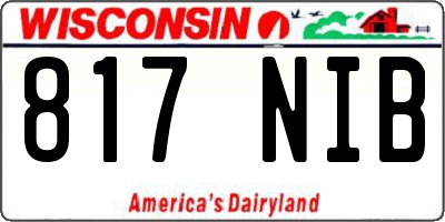 WI license plate 817NIB