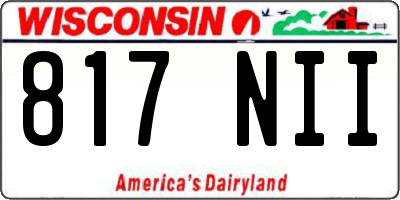 WI license plate 817NII