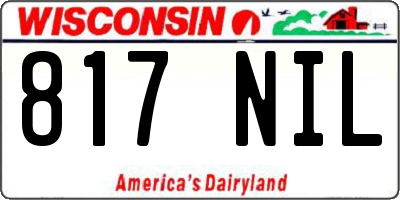 WI license plate 817NIL