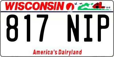 WI license plate 817NIP