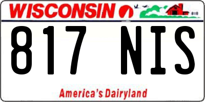 WI license plate 817NIS