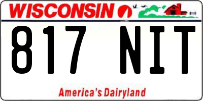 WI license plate 817NIT