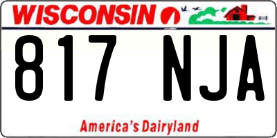 WI license plate 817NJA