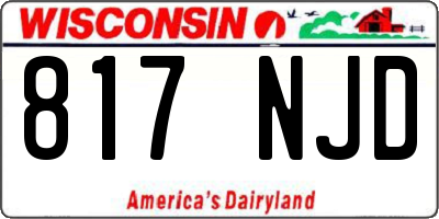 WI license plate 817NJD