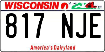 WI license plate 817NJE