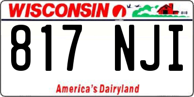 WI license plate 817NJI