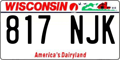 WI license plate 817NJK