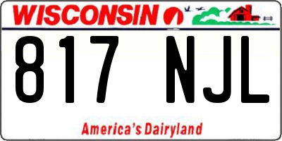 WI license plate 817NJL