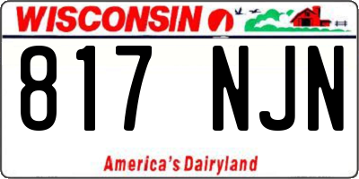 WI license plate 817NJN