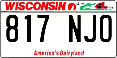 WI license plate 817NJO