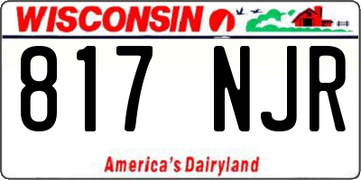 WI license plate 817NJR