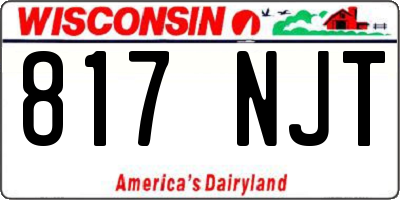 WI license plate 817NJT