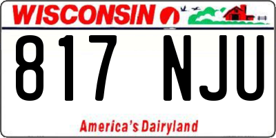 WI license plate 817NJU