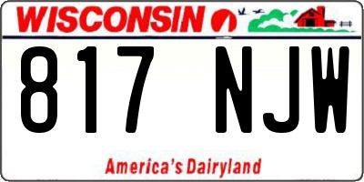 WI license plate 817NJW