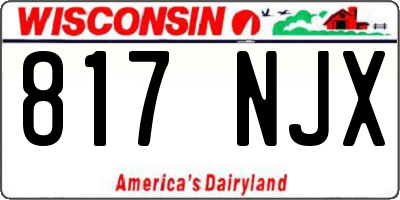 WI license plate 817NJX