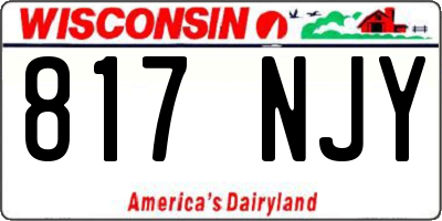 WI license plate 817NJY