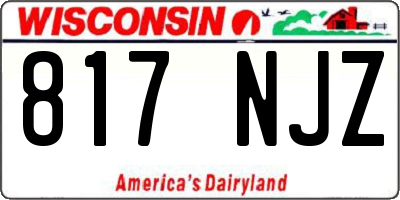 WI license plate 817NJZ