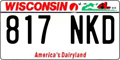 WI license plate 817NKD