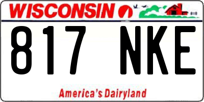 WI license plate 817NKE