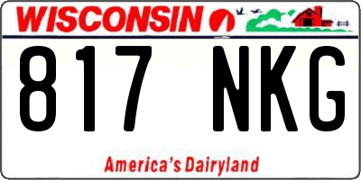 WI license plate 817NKG