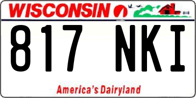 WI license plate 817NKI