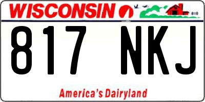 WI license plate 817NKJ