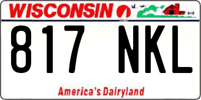 WI license plate 817NKL