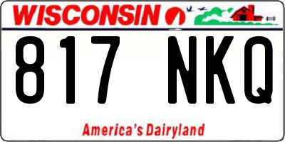 WI license plate 817NKQ