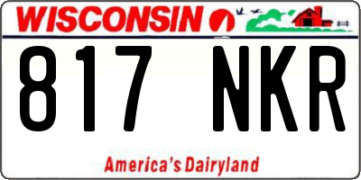 WI license plate 817NKR