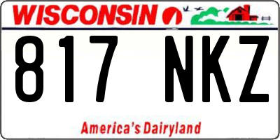 WI license plate 817NKZ