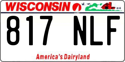 WI license plate 817NLF