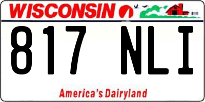 WI license plate 817NLI