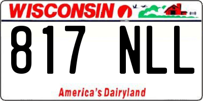 WI license plate 817NLL