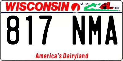 WI license plate 817NMA
