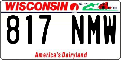 WI license plate 817NMW