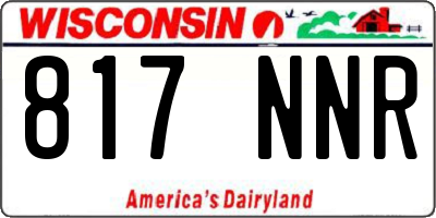 WI license plate 817NNR