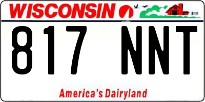 WI license plate 817NNT