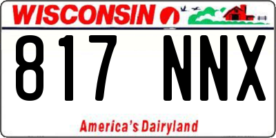 WI license plate 817NNX