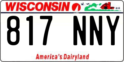 WI license plate 817NNY