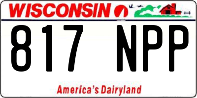 WI license plate 817NPP