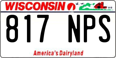 WI license plate 817NPS